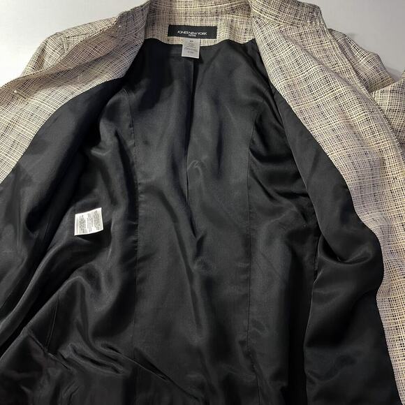 Jones New York Silk Wool Tweed Blazer Jacket Women’s Sz 8P Plaid Career Business - Picture 7 of 10